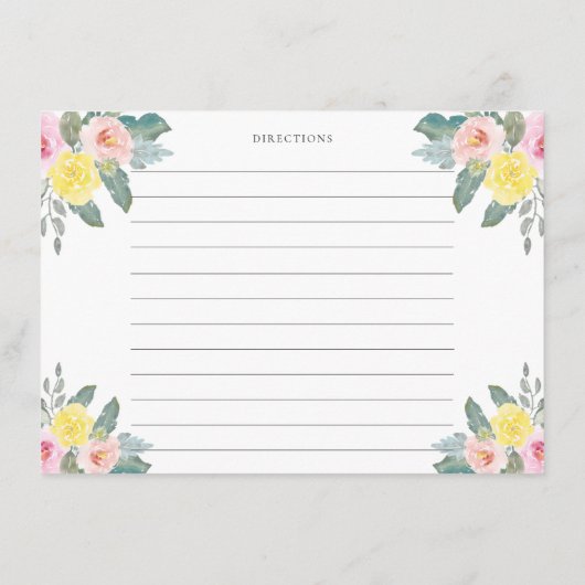 Helder cocktail recept voor de bruid te zijn informatiekaartje (Achterkant)