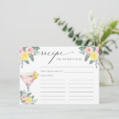 Helder cocktail recept voor de bruid te zijn informatiekaartje (Staand voorkant)