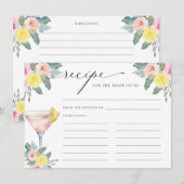 Helder cocktail recept voor de bruid te zijn informatiekaartje (Voorkant / Achterkant)