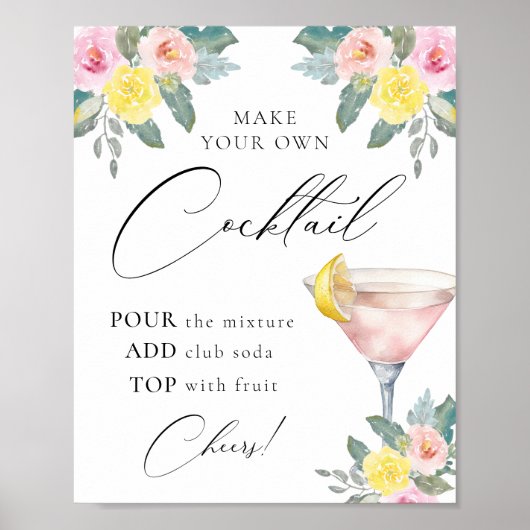 Helder Cocktailbar Poster (Voorkant)