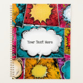 Helder Comic Book Pop Art Spiraal Planner (Voorkant)