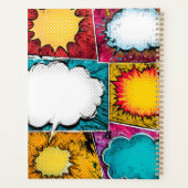 Helder Comic Book Pop Art Spiraal Planner (Achterkant)