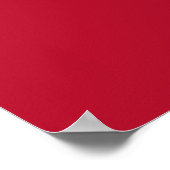 Helder Crimson Red Solid Trend Color Achtergrond Poster (Hoek)