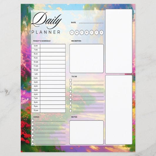 Helder dagelijkse planner voor de tuin (Voorkant)