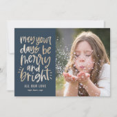 Helder Dagen BEWERKBARE KLEUR Kerstkaart (Voorkant)