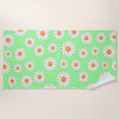 Helder Daisy Pattern – Bloemen Zomer Accessoire - Strandlaken (Voorkant)