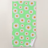 Helder Daisy Pattern – Bloemen Zomer Accessoire - Strandlaken (Voorkant)