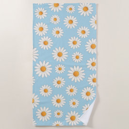 Helder Daisy Pattern – Bloemen Zomer Accessoire - Strandlaken