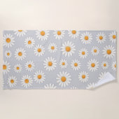 Helder Daisy Pattern – Bloemen Zomer Accessoire - Strandlaken (Voorkant)