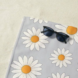 Helder Daisy Pattern – Bloemen Zomer Accessoire - Strandlaken