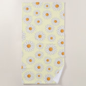 Helder Daisy Pattern – Bloemen Zomer Accessoire - Strandlaken (Voorkant)