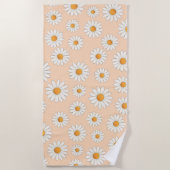 Helder Daisy Pattern – Bloemen Zomer Accessoire - Strandlaken (Voorkant)