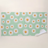 Helder Daisy Pattern – Bloemen Zomer Accessoire - Strandlaken (Voorkant)