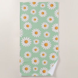 Helder Daisy Pattern – Bloemen Zomer Accessoire - Strandlaken