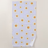 Helder Daisy Pattern – Bloemen Zomer Accessoire - Strandlaken (Voorkant)