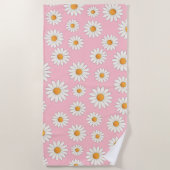 Helder Daisy Pattern – Bloemen Zomer Accessoire - Strandlaken (Voorkant)