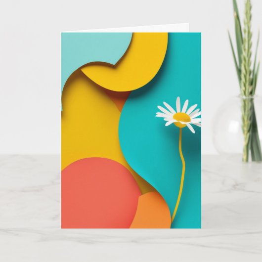 Helder Daisytuin Bloei Kaart (Voorkant)