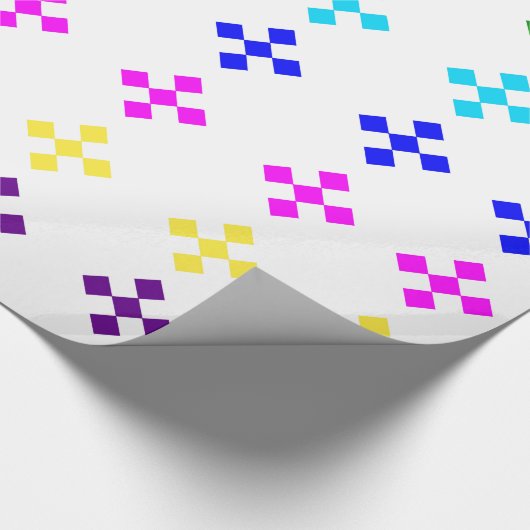 Helder damast inpakpapier (Hoek)