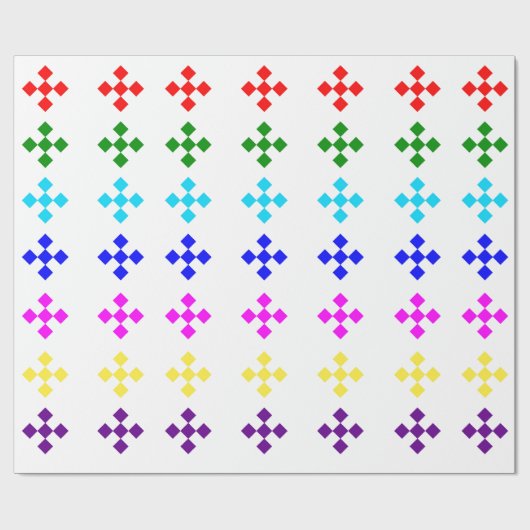 Helder damast inpakpapier (Vlak)