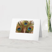 Helder decoratieve pauwenveren Bruidsmeisje kaart (Achterkant)