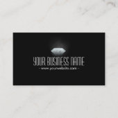 Helder diamant in het donkere juwelier Visitekaart Visitekaartje (Voorkant)