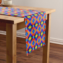 Helder Diamond Pattern Design Table Runner Korte Tafelloper