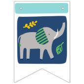 Helder Dierenpark Jungle Dieren Verjaardag Vlaggen Vlaggetjes (Eerste vlag)