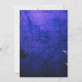 Helder & Donkerblauw Gotisch Huwelijk Kaart (Achterkant)