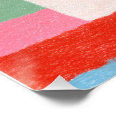 Helder Dopamine Decor Monogram Letter E Poster (Hoek)