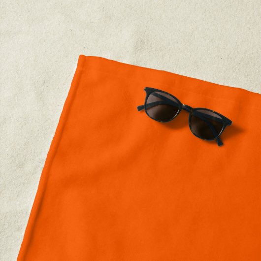 Helder Echte Oranje Effen Kleur Strandlaken (In situ)