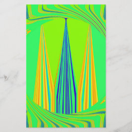 Helder edgy geometrisch neon patroon art ontwerp briefpapier