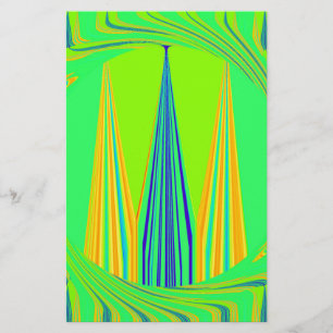 Helder edgy geometrisch neon patroon art ontwerp briefpapier
