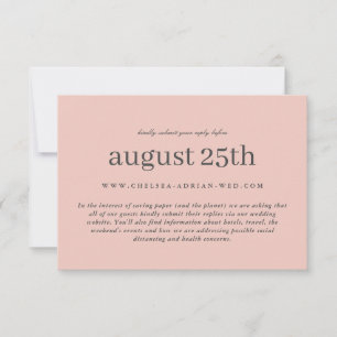 Helder Eenvoudig Type Bruiloft Online RSVP en Info Save The Date