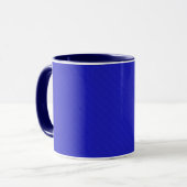 Helder effen neonblauw gestructureerd. mok (Voorkant links)