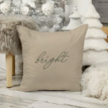 Helder: Elegant Minimale Beige Velvet Kerstmis Kussen<br><div class="desc">De dichte kussen bevatten handgeschreven lettertypen en een eenvoudig minimalistisch ontwerp met een fluwelen textuurweergave. Uitzicht de link collectie op deze pagina om alle overeenkomende objecten in dit prachtige ontwerp te bekijken of zie hier het collectie: https://bit.ly/3Be0KHr</div>