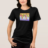 Helder, elegant, uitdrukking van geluk, zwart Tri-Blend shirt (Voorkant)