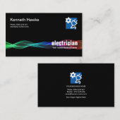Helder elektrisch bliksem visitekaartje (Voorkant / Achterkant)