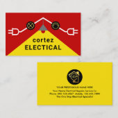 Helder Elektrisch Dakraam Circuit Frame Visitekaartje (Voorkant / Achterkant)