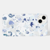 Helder en Blauw en Grijs Spatten Case-Mate iPhone Case (Achterkant (horizontaal))
