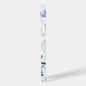 Helder en Blauw en Grijs Spatten Case-Mate iPhone Case (Achterkant / Links)