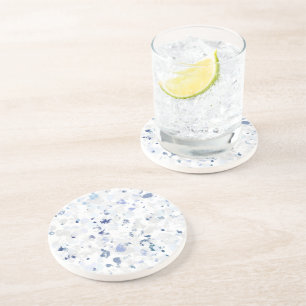 Helder en Blauw en Grijs Spatten Zandsteen Onderzetter