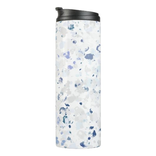 Helder en Blauw en Grijs Splatter Thermosbeker (Geroteerd rechts)