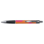 Helder en Bold Heet Roze en Sinaasappel Abstract Pen (Achterkant)