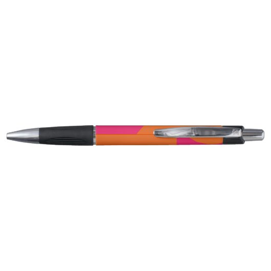 Helder en Bold Heet Roze en Sinaasappel Abstract Pen (Achterkant)