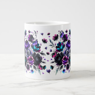 Helder en Donker Bloemrijke Fantasie met Vlinders Grote Koffiekop