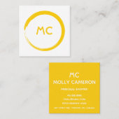 Helder en eenvoudig Visitekaartje met ronde Logo (Voorkant / Achterkant)