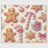 Helder en feestelijk kerstinpakpapier ontwerp cadeaupapier (Vlak)