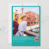 Helder en gewaagd geschilderd Italië Bestemming Br Save The Date (Achterkant)