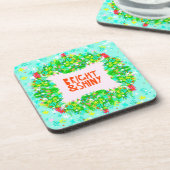 Helder en glanzend Wreath Bier Onderzetter (Linkerzijde)