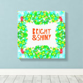 Helder en glanzend Wreath Canvas Afdruk (Insitu (Houten vloer))